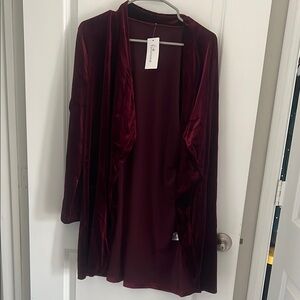 Red Cozy Knit Cardigan Sweater